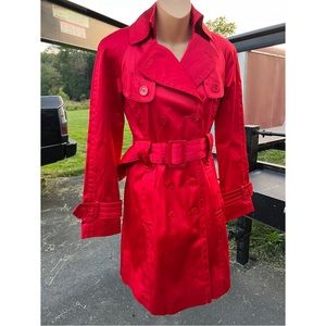 Red Satin Like New Jessica Simpson Peacoat